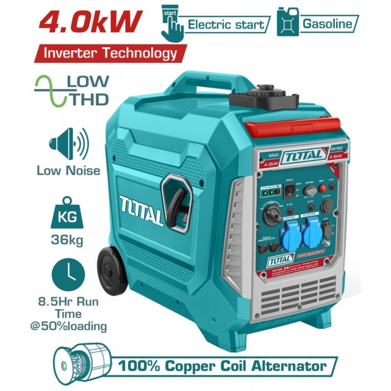 Ηλεκτρογεννήτρια Βενζίνης Inverter 4.000W TP547506E TOTAL