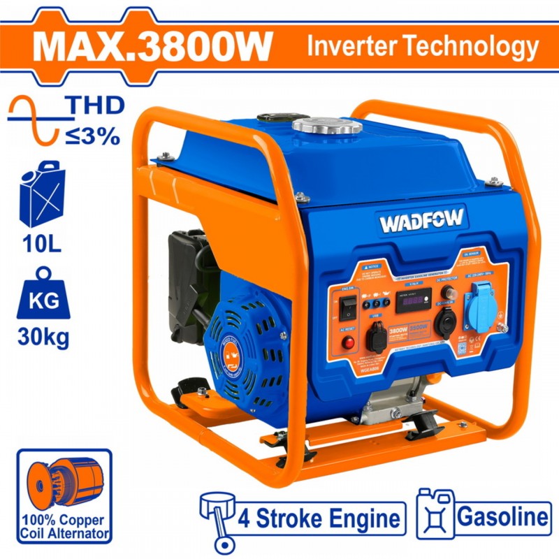 Ηλεκτρογεννήτρια Βενζίνης Inverter 3.800W WGEAB06 WADFOW