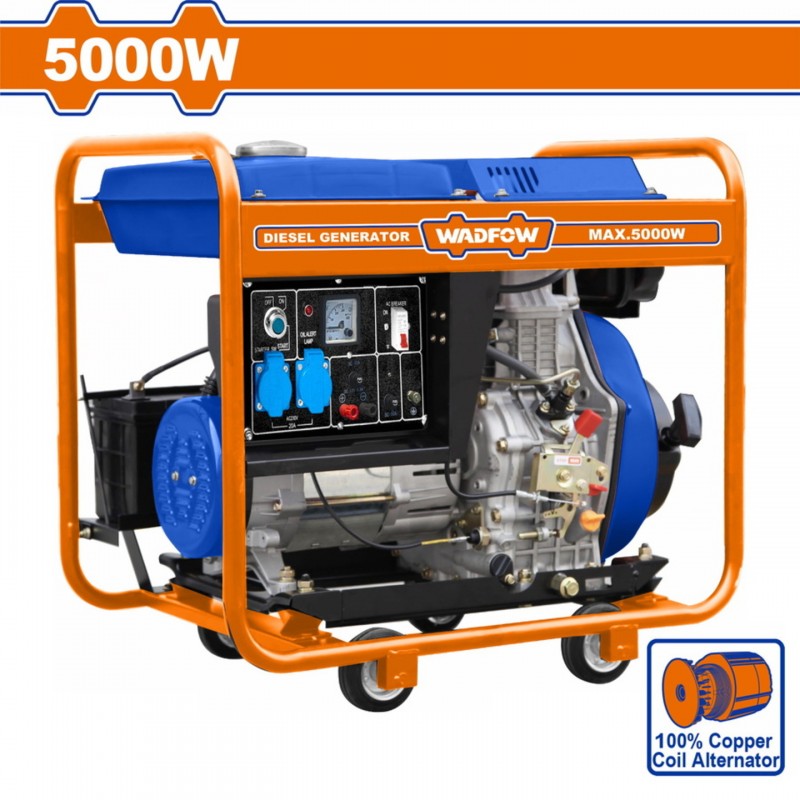 Ηλεκτρογεννήτρια Πετρελαίου 5000W WDG1A50 WADFOW